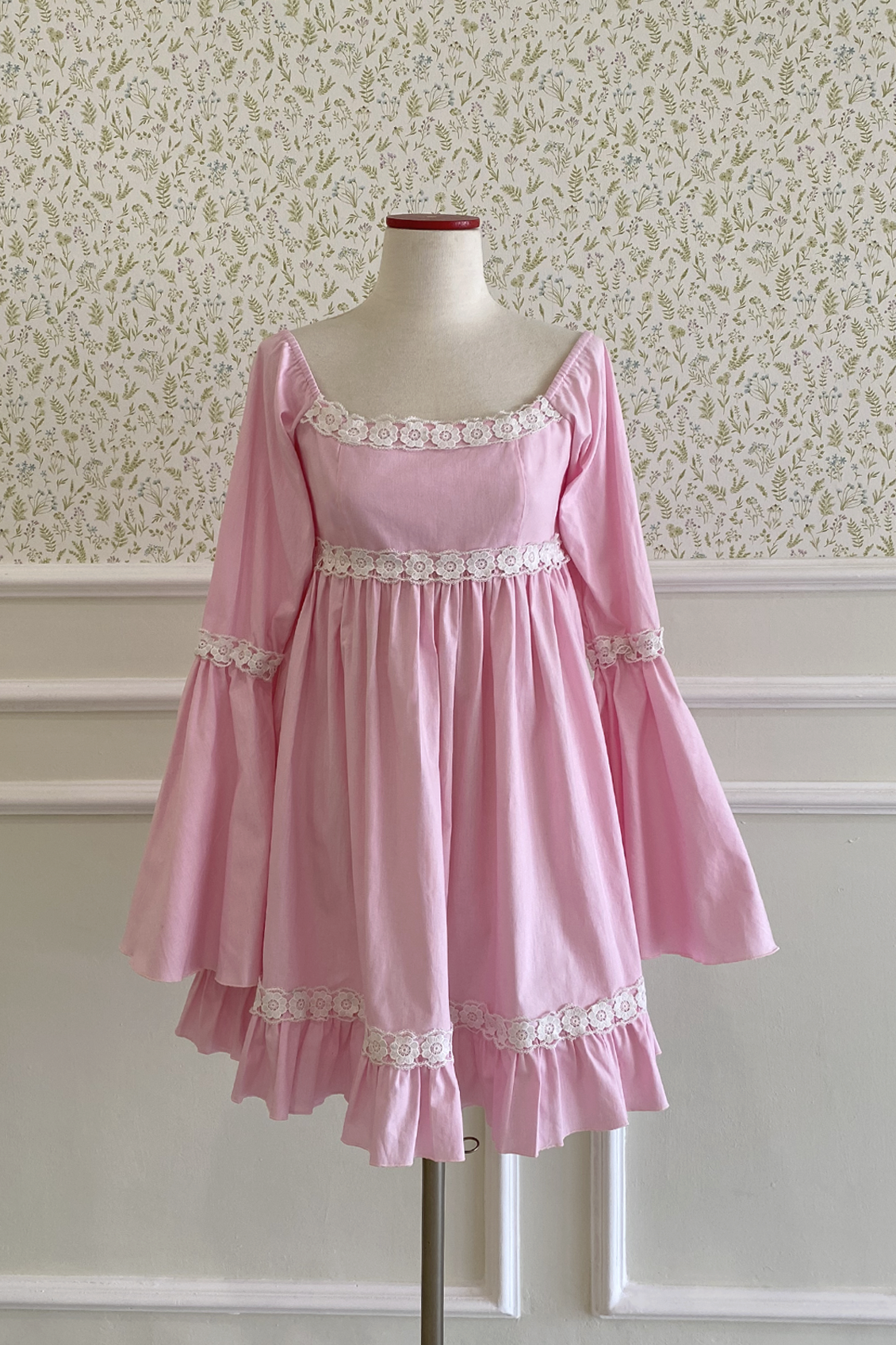 Juliet Dress in Light Pink Cotton