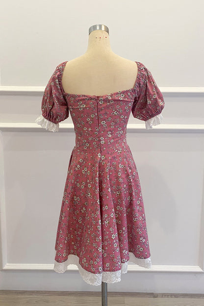 Anya dress in Pink Floral Cotton