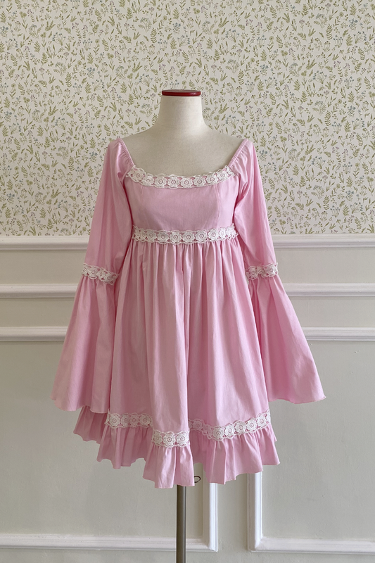 Juliet Dress in Light Pink Cotton