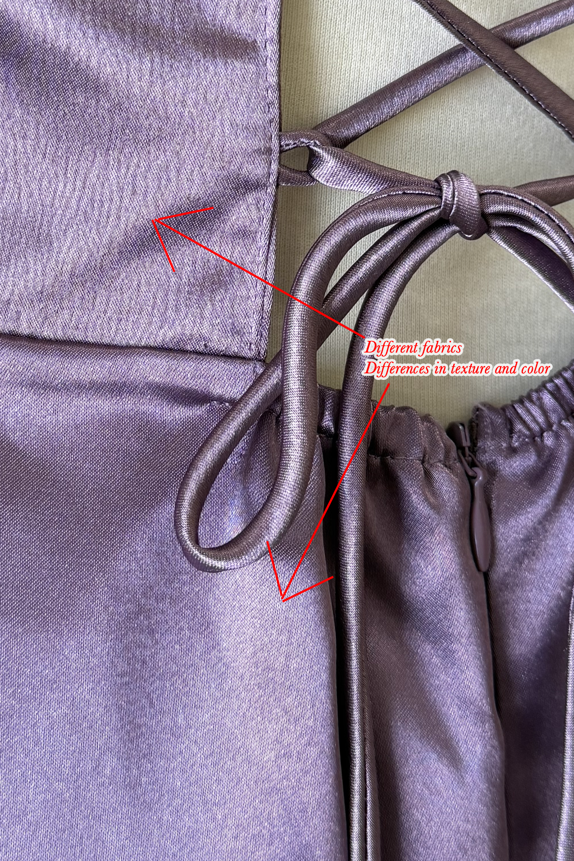 Lana Dress in Dusty Purple Satin (Defective)