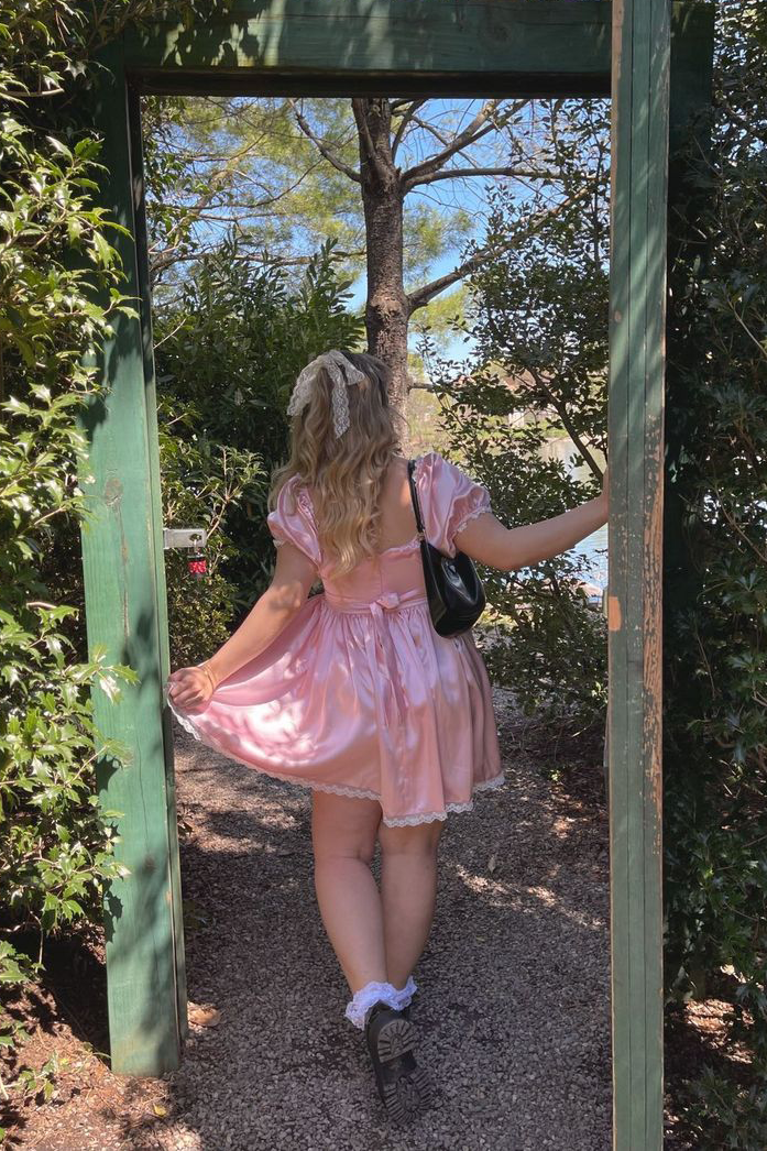 In Love Babydoll Dress in Pink